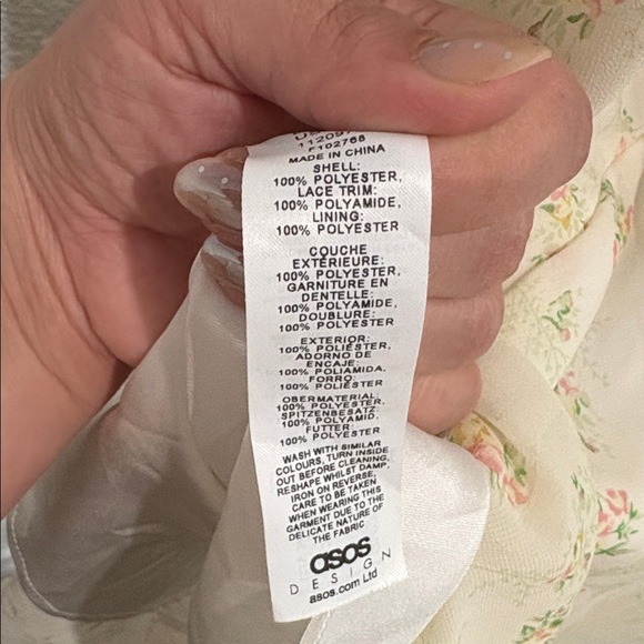ASOS Mini Dress US 10 Coquette Cottagecore Dress Lace Floral Wrap Dress - Picture 11 of 11